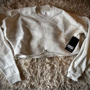 Light Heather Gray Cropped Sweatshirt